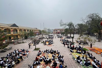 Hoạt động trải nghiệm gói bánh chưng của các em học sinh nhà trường xuân Bính Ngọ ( 2026)